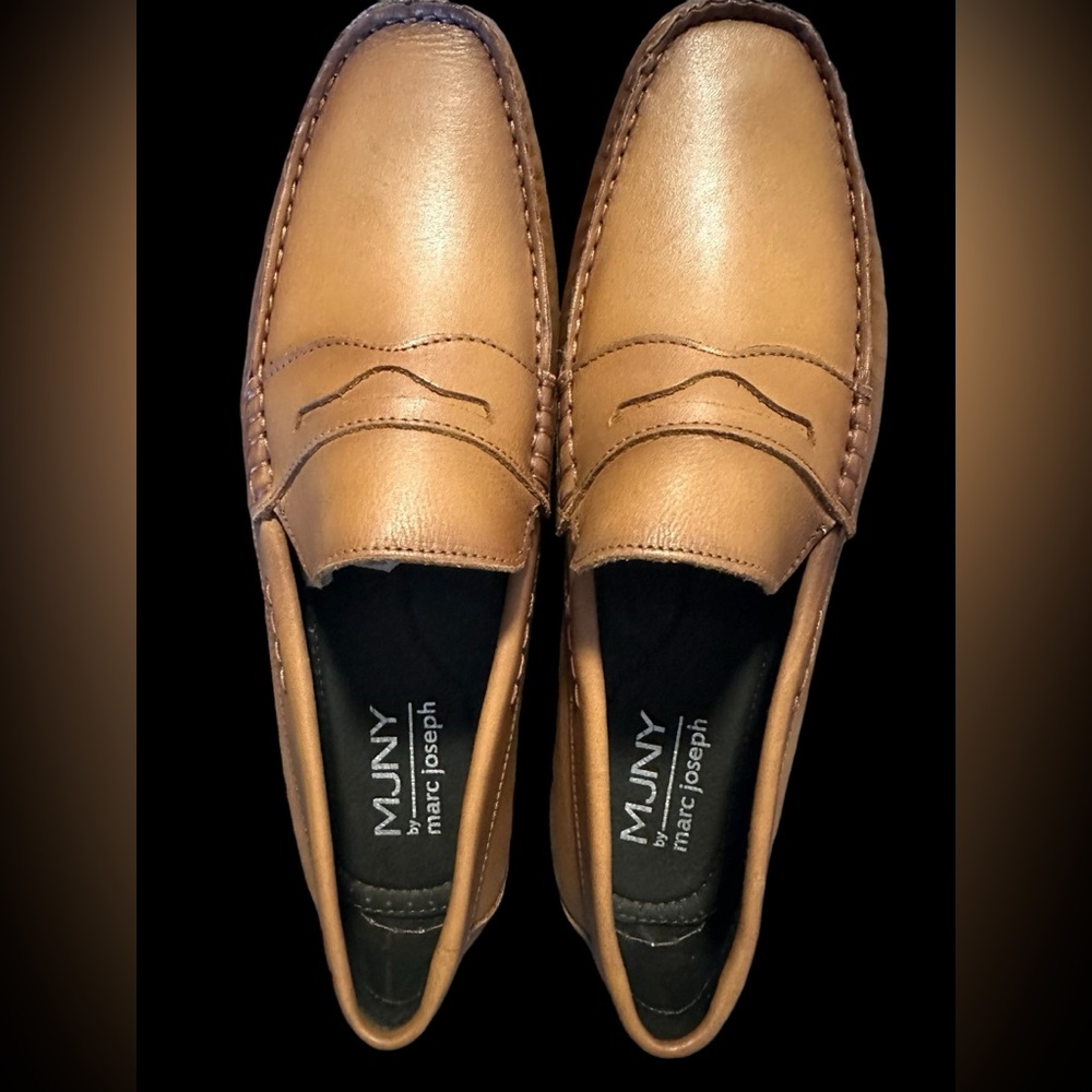 NWOB Marc Joseph New York Nebraska (tan napa) Men’s Leather Shoes Loafers 9.5